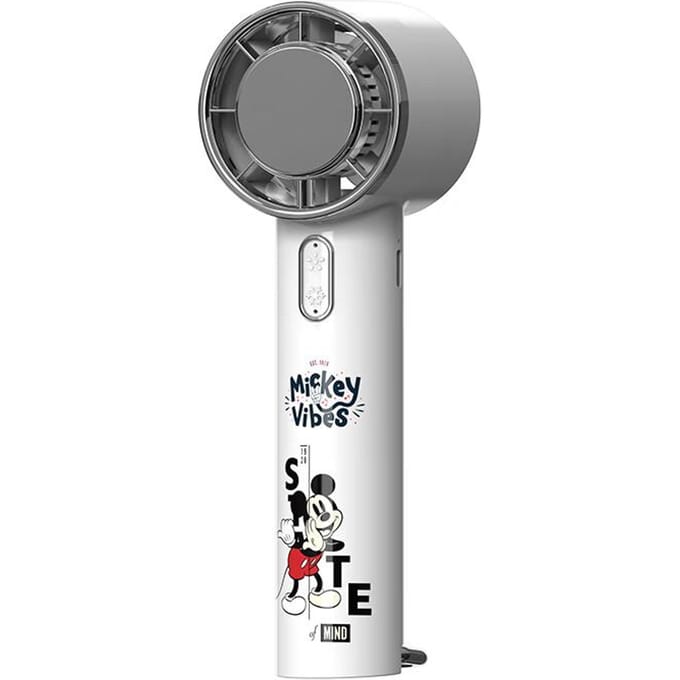 DISNEY Mini Ventilator / Krachtige Lange Batterijduur Handheld Draagbare Persoonlijke Elektrische Ventilator USB Oplaadbaar Mickey Mouse wit