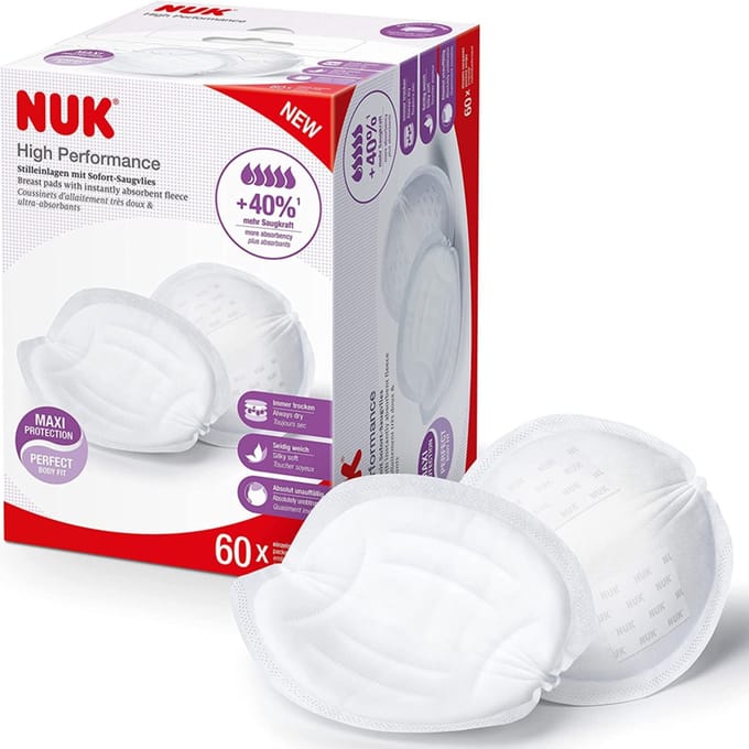NUK | High Performance Borstcompressen | 60 Stück | wit | 0+ maanden Wit