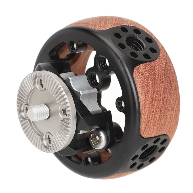Camera Ronde Handgreep met 1/4in 3/8in voor Arri M6 Rozet Houten Rotatie Snelkoppeling Camera gray