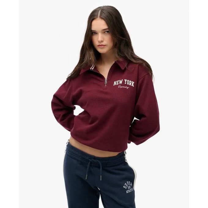 Superdry - Athletic Essentials met halve rits en kraag - Dames - Truien