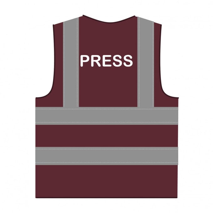 Press hesje RWS bordeauxrood