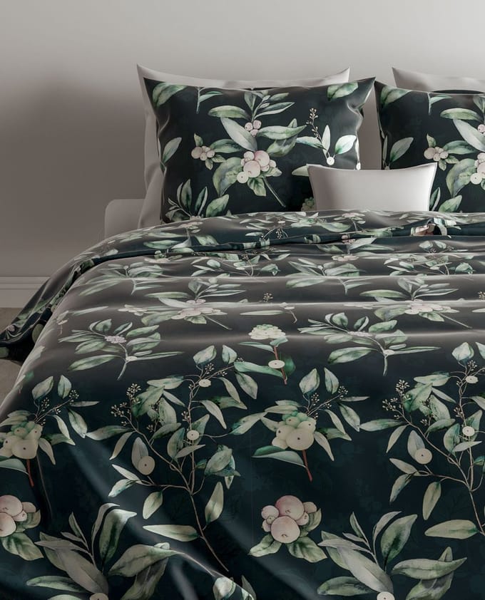 Zo! Home Matera Dekbedovertrek - Flanel - Lits-jumeaux - 240x200/220 cm - Green