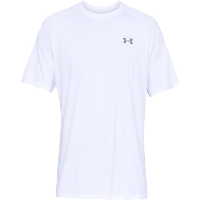 Under Armour UA Tech 2.0 SS Tee-WHT Heren Sportshirt - Wit - Overcast Grijs
