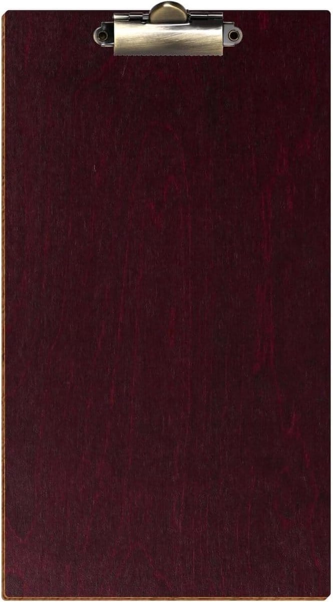 Houten klembord - Formulierhouder - Drankkaarten presenteren - Robuust berkenmultiplex - 16x33 cm - Paars