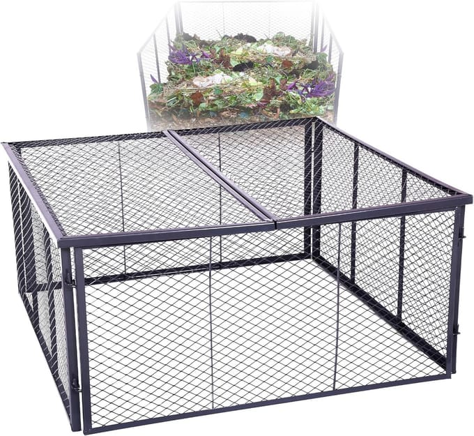 Metalen Compostbak - Compostkist Tuin - Afval Verwerken - Uitbreidbaar Insteeksysteem - 1000 Liter Volume
