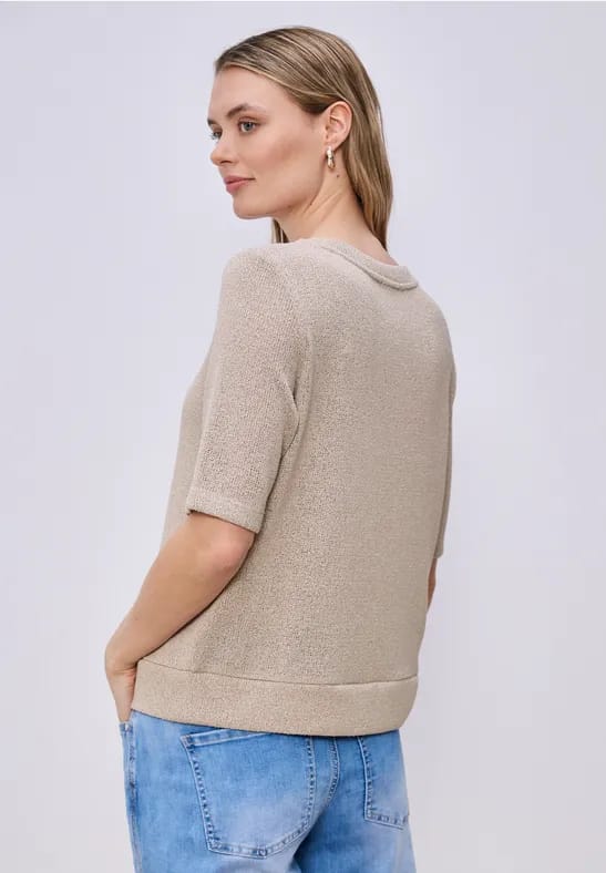 Shirt met een glitterlook