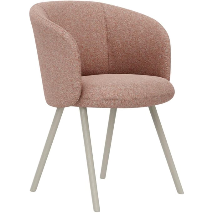 Vitra Mikado fauteuil aluminium frame - Nubia ivoor/perzik