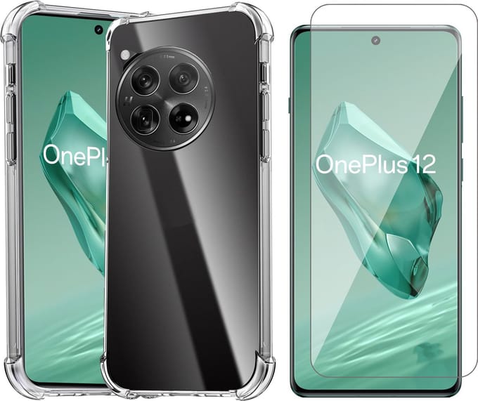 Hoesje geschikt voor Oneplus 12 - Screenprotector Glas - Shockproof Transparant