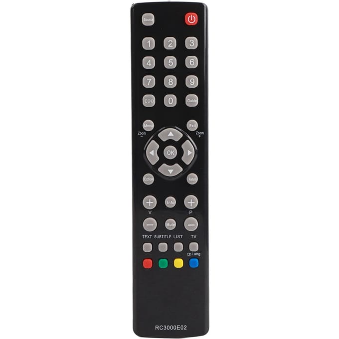 Télécommande de remplacement noire pour téléviseur TCL RC3000E02 black