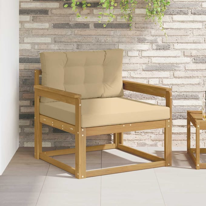 vidaXL - Buiten - Midden - Sofa - Polyester - Wit