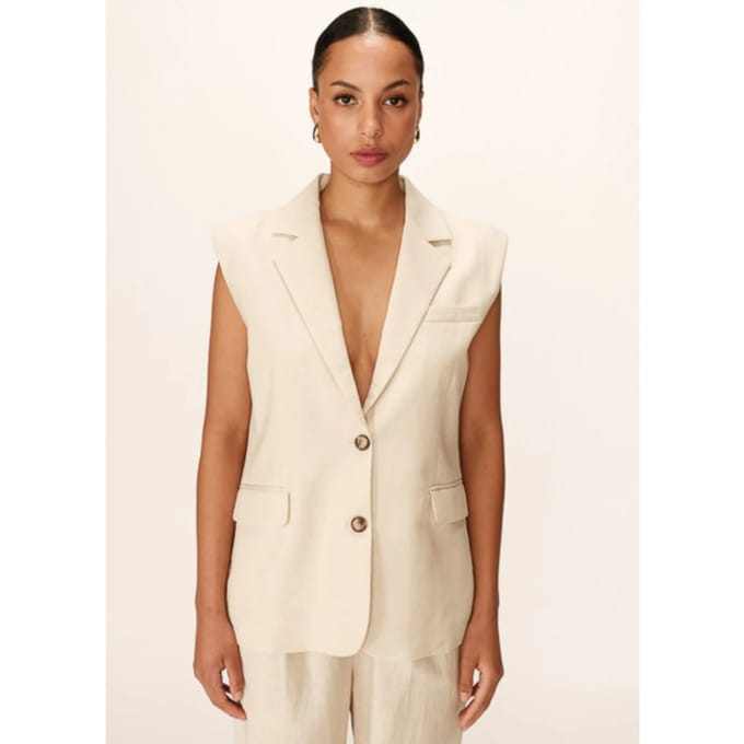 Grace & Mila Pietro gilet linnen Beige