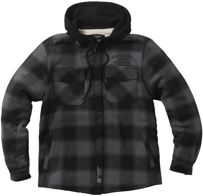 West Coast Choppers Hell Bent Flannel Jas Met Capuchon Zwart XL Man