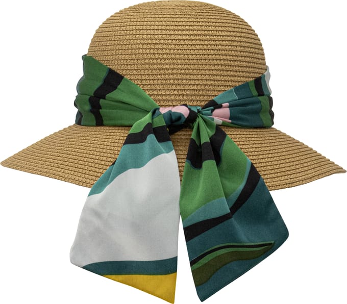 Chillouts - Rockabilly Hoed - Treviso Hat - voor Vrouwen - bruin-groen