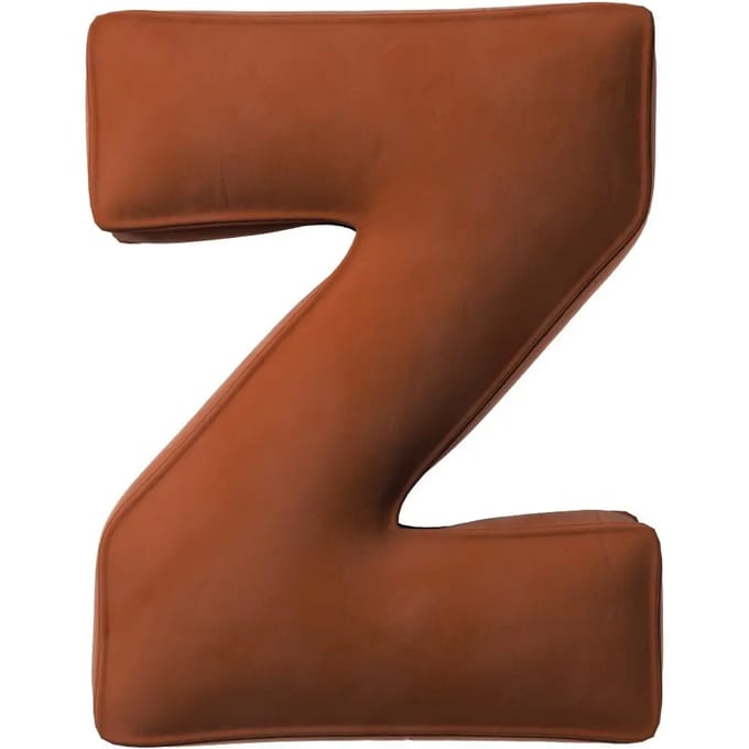 Kussen letter z Yellow Tipi Posh Velvet