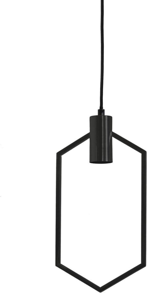 Light & Living Aina - Hanglamp - Zwart - 38,5x20cm
