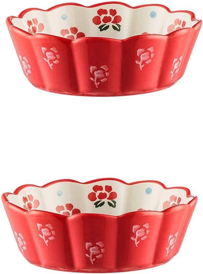 Baking Casserole Bakeware - Quiche Mold - Taarten Bakken - Gelijkmatige Warmteverdeling - Set van 2 - A