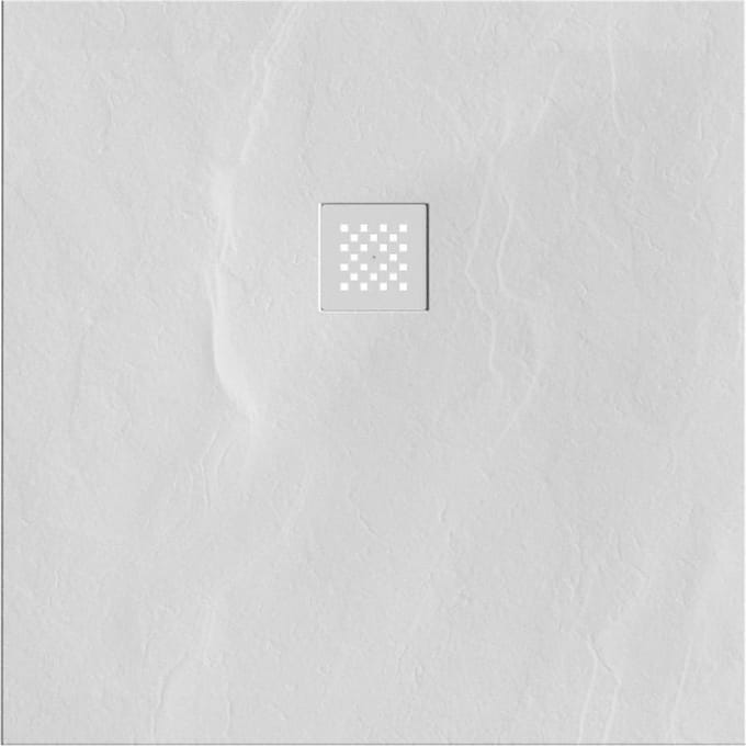 Brauer Douchebak Asteroid 90x90cm incl. antislip en antibacterieel mineraalmarmer mat wit
