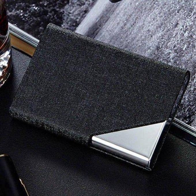 *** Luxe Business Card Holder - Zwart - Visitekaartjes - van Heble® ***