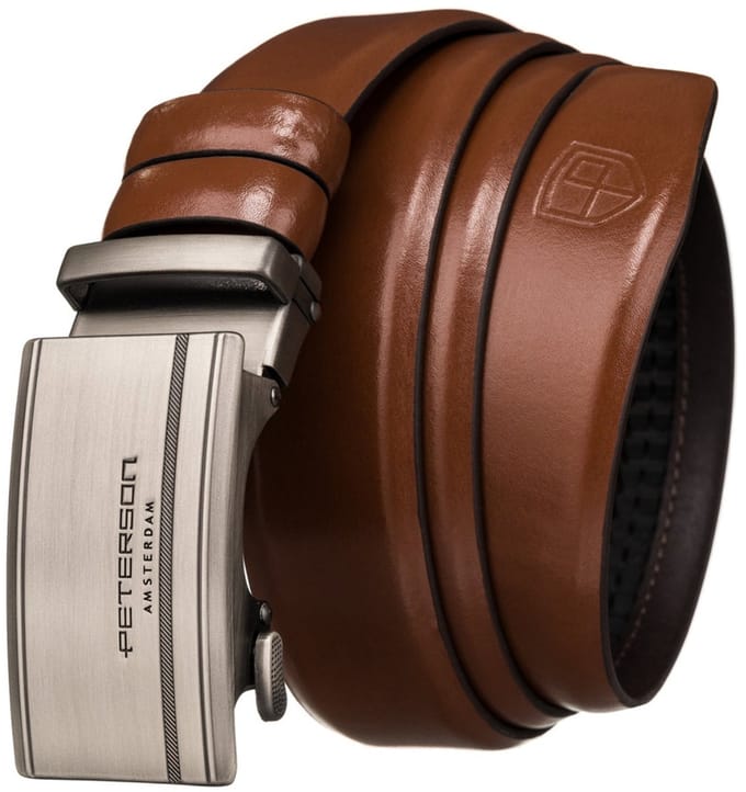 Peterson - Lederen Riem - Automatische Gesp - Bruin - Modieus Design