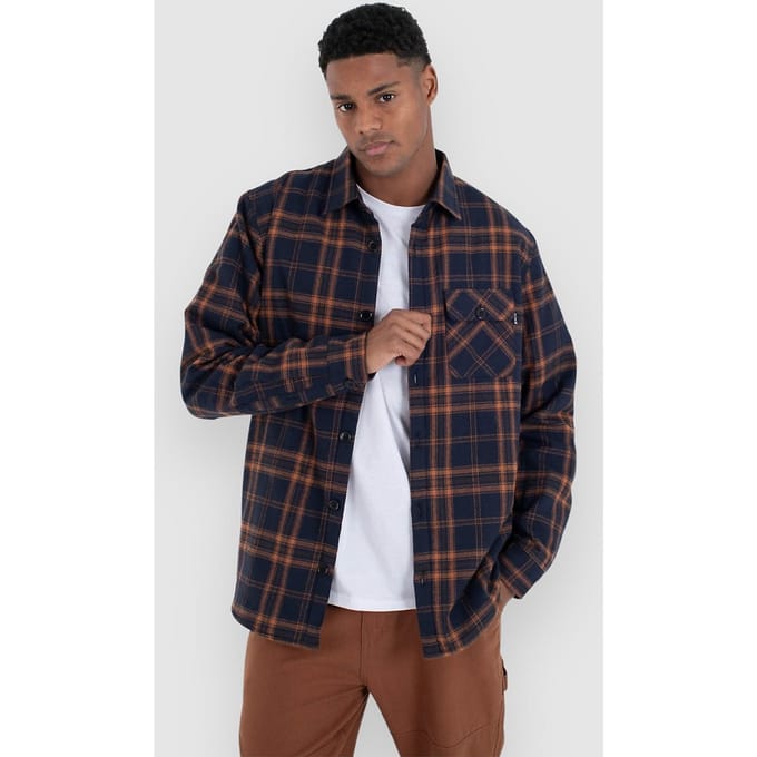 Hurley Axe Sherpa Flannel Shirt blauw