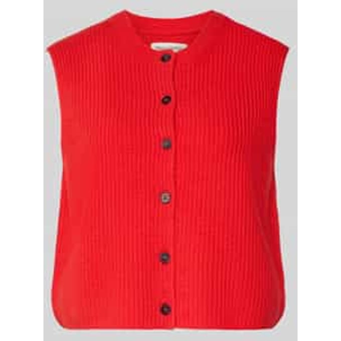 Regular fit mouwloos vest van wolmix