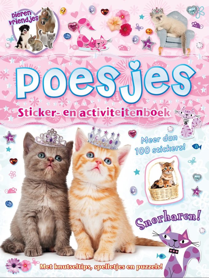 Poesjes Sticker- En Activiteitenboek - Dierenvriendjes