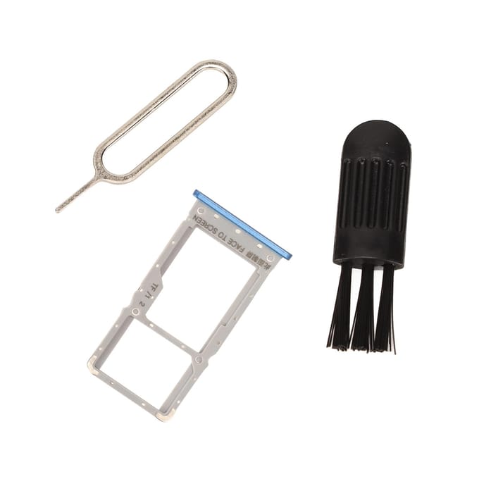 Support de carte SIM en plastique bien ajusté avec emplacement de stockage pour carte pour smartphone Xiaomi Redmi Note 6 Note 6 Pro Bleu bleu