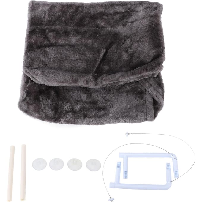 Kattenraamhangmat Ruimtebesparend Raamgemonteerd Kattenzitje Grote Ruimte Zuignap Stevig Kattenrust black
