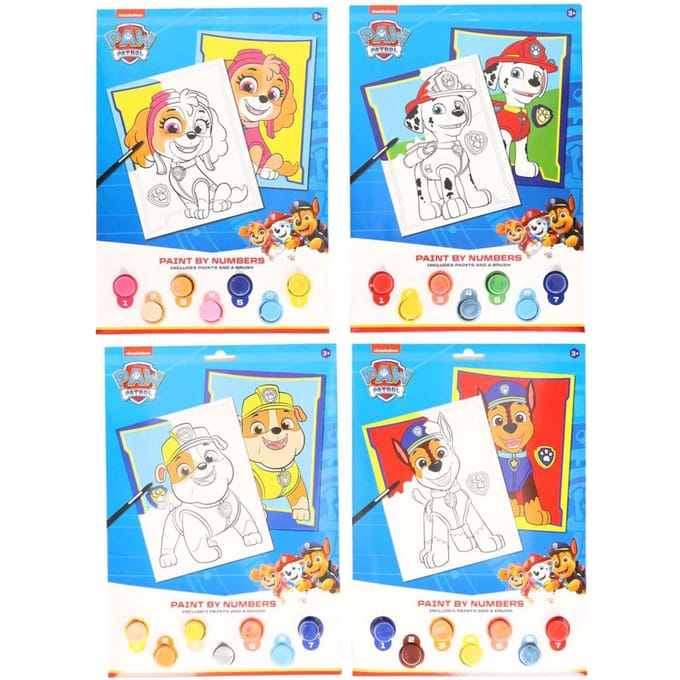 Schilderen op nummer -  Paw Patrol - Chase - inclusief verf en kwast