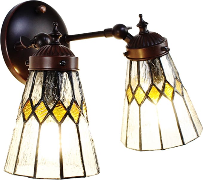 Lumilamp Wandlamp Tiffany 30x23x23 cm Transparant Glas