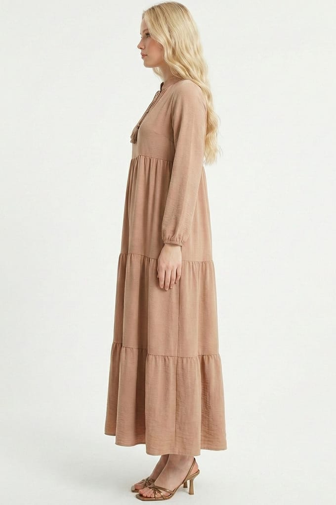Maxi-jurk met strikdetail