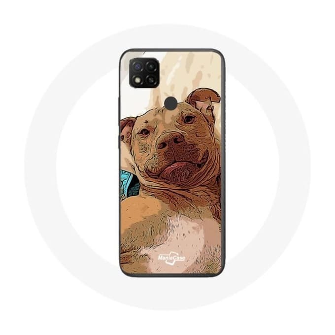 Xiaomi Redmi 9C hoesje Amerikaanse Pit Bull Terrier Bruin bruin