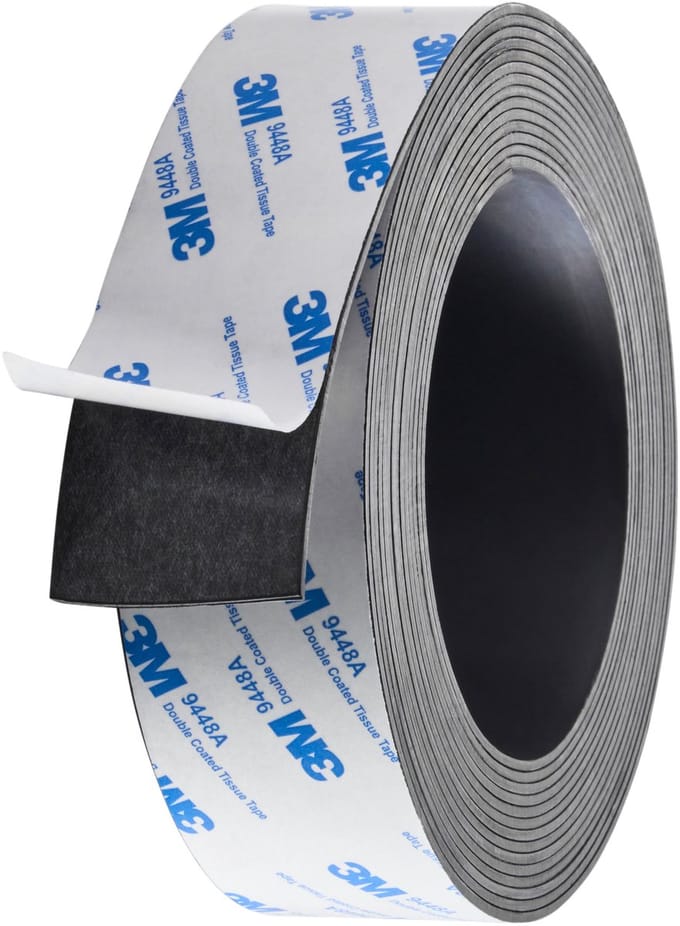 40mm - Zelfklevende Magnetische Tape / Premium Magneetband - 1mm dik - Rol van 5 Meter