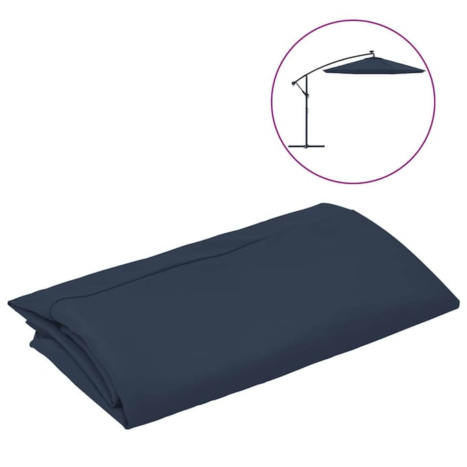 vidaXL Vervangingsdoek voor tuinparasol 300 cm blauw