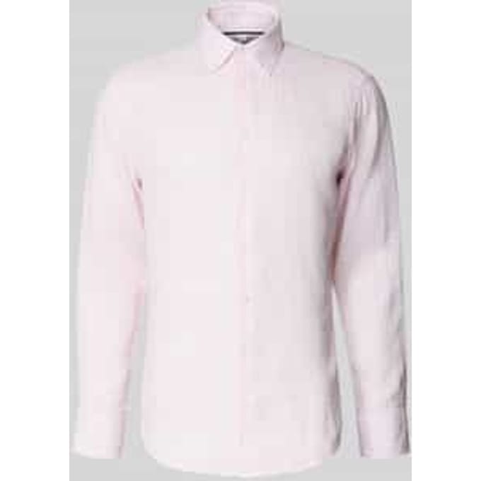 Regular fit linnen overhemd met Button-downkraag