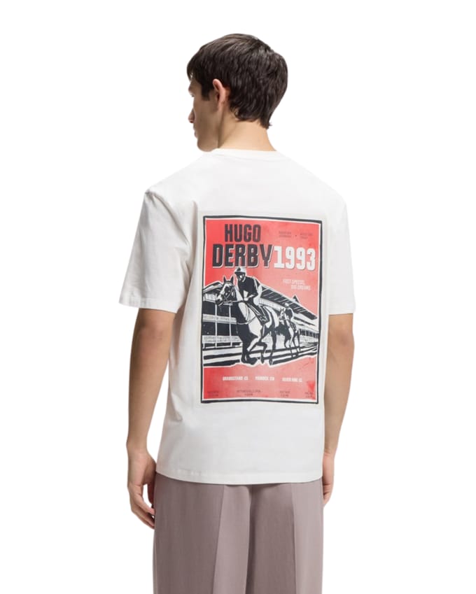 HUGO Derlyns Back Graphic T-Shirt, Wit