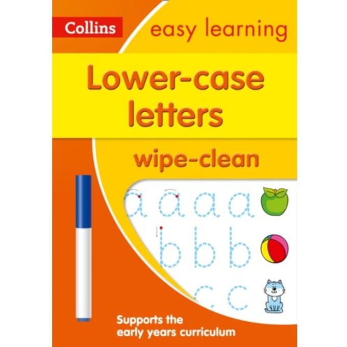 Lower Case Letters Age 3-5 Wipe Clean Activity Book - Collins Easy Learning Preschool - Collins Easy Learning