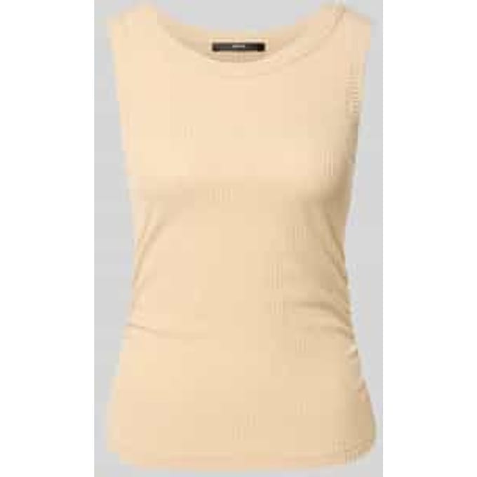 Tanktop van viscosemix met ronde hals
