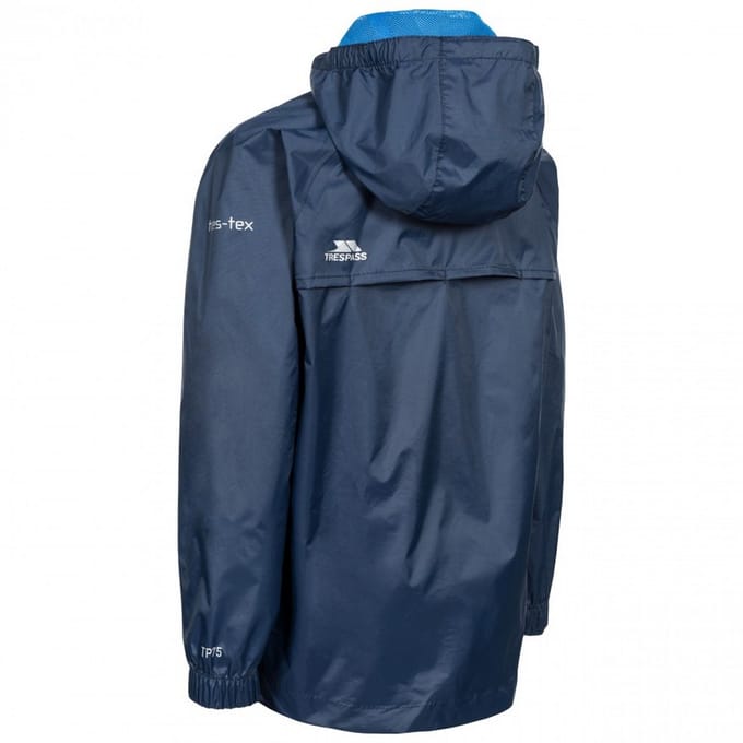 Trespass Kinderen/Kinderen Qikpac Waterdichte Packaway Jacket (Marine)