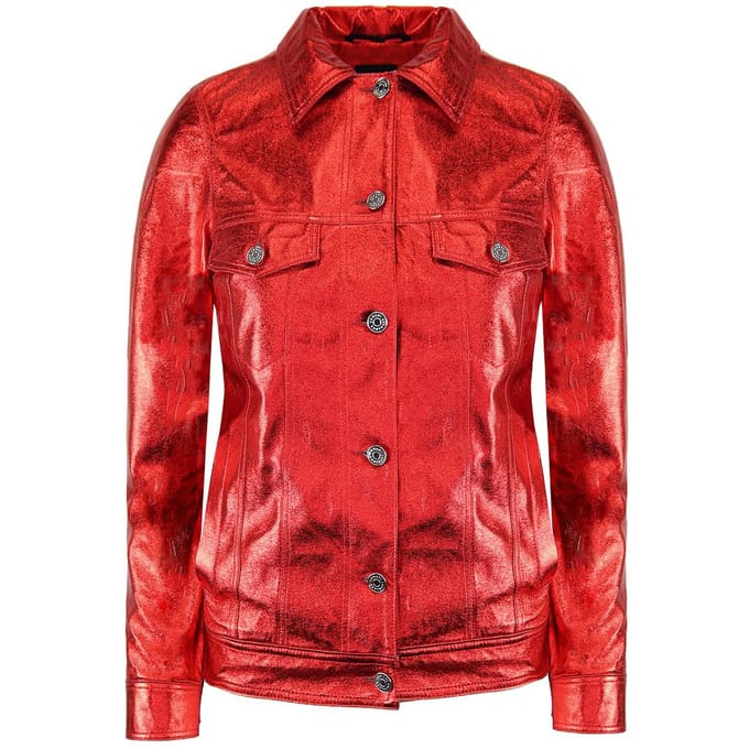 Armani Exchange Trucker Vrouwen Rode Jas