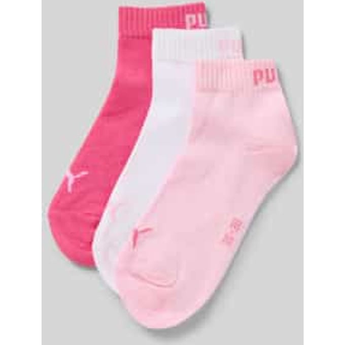 PUMA Quartersokken Unisex 3-Pack Pink Lady