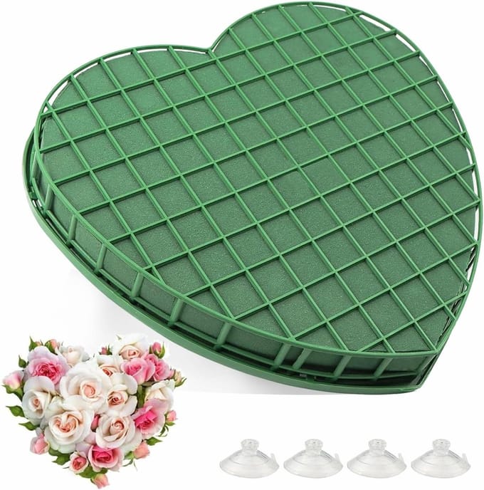 Opsteekschuim 31 cm voor verse bloemdecoratie met zuignappen