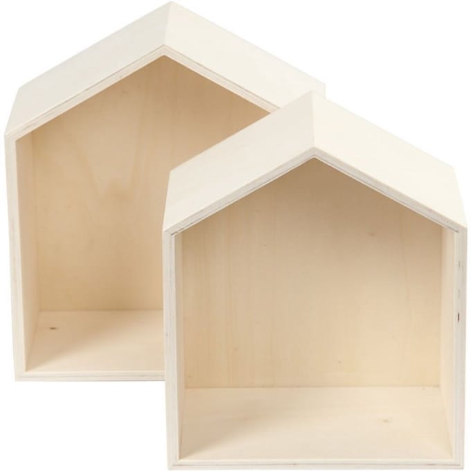 Showdozen, h: 22,5+25 cm, b: 19,5+22,5 cm, 2 stuks, triplex