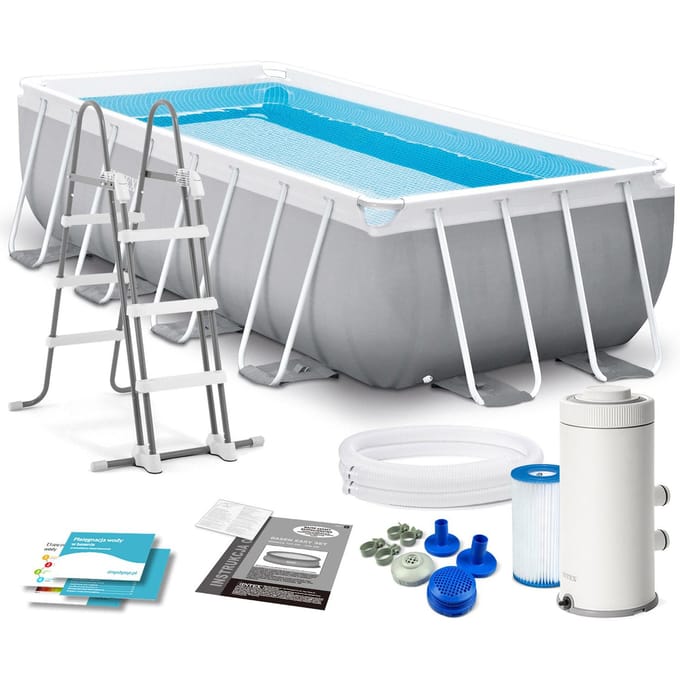 Intex Prism Frame zwembad - met pomp en trap - 400 x 200 x 100 cm