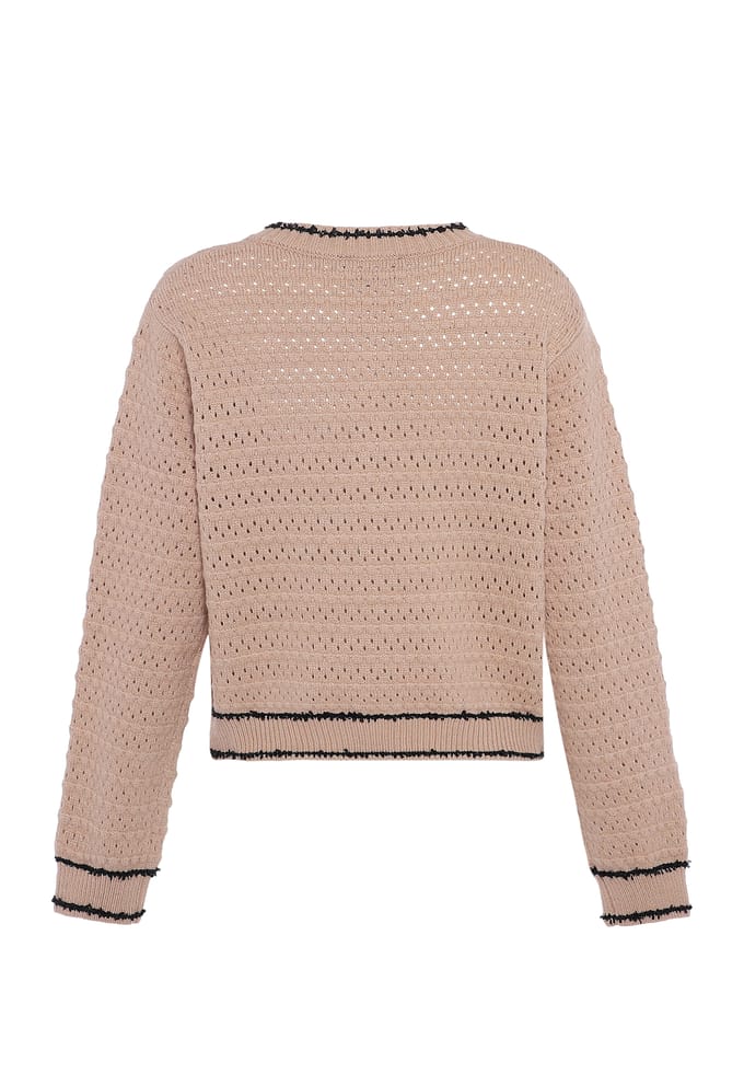 Faina Vest Dames beige/ zwart