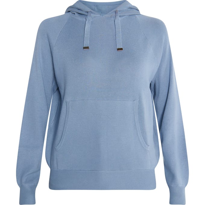 usha Gebreide hoodie Dames denimblauw