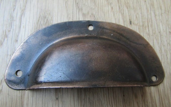 Large Steel Cabinet Cup Handle Antique Copper