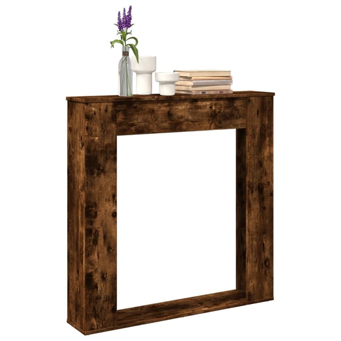 vidaXL Haardombouw 100x20x100 cm bewerkt hout gerookt eikenkleurig