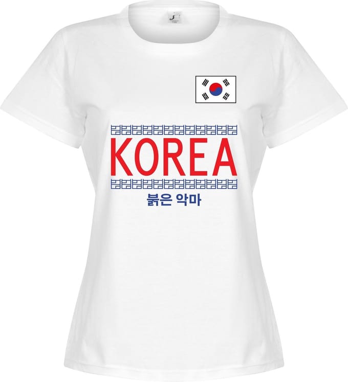Zuid Korea Team Dames T-Shirt - Wit - M