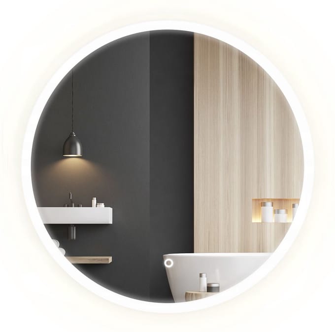 Rea Led Ffj Badkamerspiegel Wit 80Cm